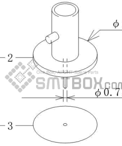 FUJI CP 6 09 CP 606 10JE CP 642ME 05 CP 642E 07 CP 642(08JE) CP 642 08 CP 643E 05JE CP 643ME 03 CP 643E 05 CP 65E 06 CP 65 08 Nozzle AWPH9514 R012 007 side a