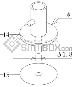 FUJI CP 6 09 CP 606 10JE CP 642ME 05 CP 642E 07 CP 642(08JE) CP 642 08 CP 643E 05JE CP 643ME 03 CP 643E 05 CP 65E 06 CP 65 08 Nozzle AWPH9554 R012 018 side a