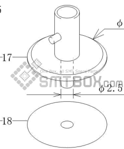 FUJI CP 6 09 CP 606 10JE CP 642ME 05 CP 642E 07 CP 642(08JE) CP 642 08 CP 643E 05JE CP 643ME 03 CP 643E 05 CP 65E 06 CP 65 08 Nozzle AWPH9563 R016 025 side a