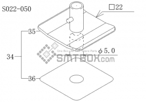 FUJI CP 6 09 CP 606 10JE CP 642ME 05 CP 642E 07 CP 642(08JE) CP 642 08 CP 643E 05JE CP 643ME 03 CP 643E 05 CP 65E 06 CP 65 08 Nozzle AWPH9662 S022 050 side a