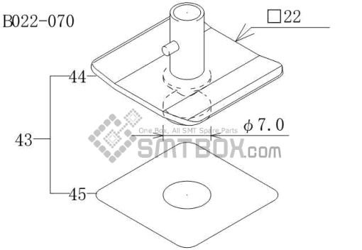 Fuji Cp 6 09 Cp 606 10JE Cp 642ME 05 Cp 642E 07 Cp 642(08JE) Cp 642 08 Cp 643E 05JE Cp 643ME 03 Cp 643E 05 Cp 65E 06 Cp 65 08 Nozzle AWPH9694 B022 070 Side A