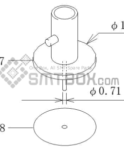 FUJI CP 606 10JE nozzle AWPH9733 R12 007T side a