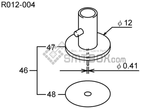 Fuji Cp 642ME 05 Cp 642E 07 Cp 642(08JE) Cp 642 08 Cp 643E 05 Cp 643E 05JE Nozzle AWPH9701 R012 004 Side A