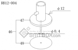 FUJI CP 643ME 03 Nozzle AWPH9702 R012 004 side a