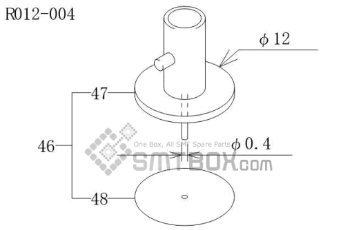 Fuji Cp 643ME 03 Nozzle AWPH9702 R012 004 Side A
