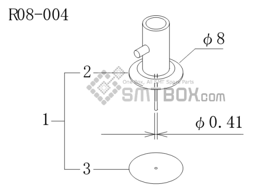 Fuji Cp 742ME 02 Cp 742E 01 Cp 732 2 Nozzle Part NO.ADCPH9512 Rating R08 004 Side A