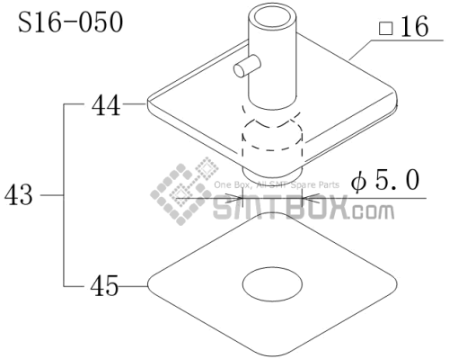 Fuji Cp 742ME 02 Cp 742E 01 Cp 732 2 Nozzle Part NO.ADCPH9650 Rating S16 050 Side A