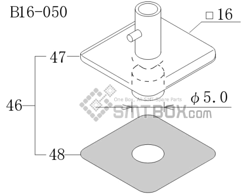 Fuji Cp 742ME 02 Cp 742E 01 Cp 732 2 Nozzle Part NO.ADCPH9660 Rating B16 050 Side A