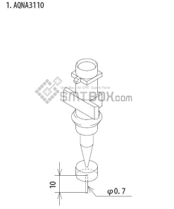 FUJI IP III 16 IP III 16JE IP IIIE 10 nozzle Part No.AQNA3110 side a