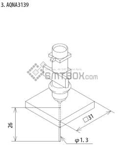 FUJI IP III 16 IP III 16JE IP IIIE 10 nozzle Part No.AQNA3130 side a