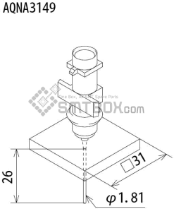 FUJI IP III 16 IP III 16JE IP IIIE 10 nozzle Part No.AQNA3149 side a