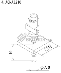 FUJI IP III 16 IP III 16JE IP IIIE 10 nozzle Part No.AQNA3210 side a