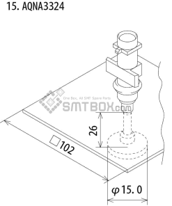 FUJI IP III 16 IP III 16JE IP IIIE 10 nozzle Part No.AQNA3324 side a