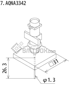 FUJI IP III 16 IP III 16JE IP IIIE 10 nozzle Part No.AQNA3342 side a