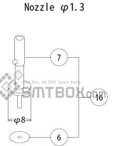 FUJI QP 132E 07 nozzlePart No.ACGPN8518Rating 1.3 