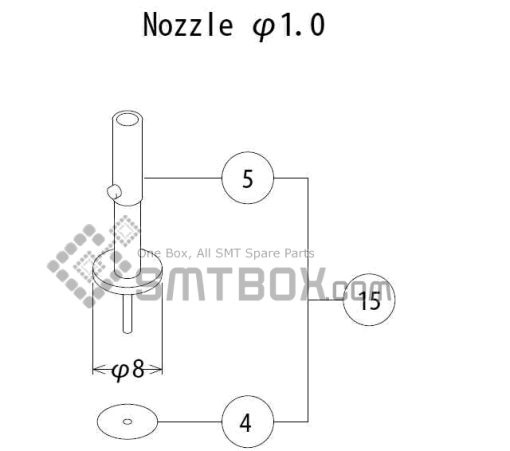 Fuji Qp 132E 07 Nozzle Part NO.ACGPN8528 Rating 1.0 Side A