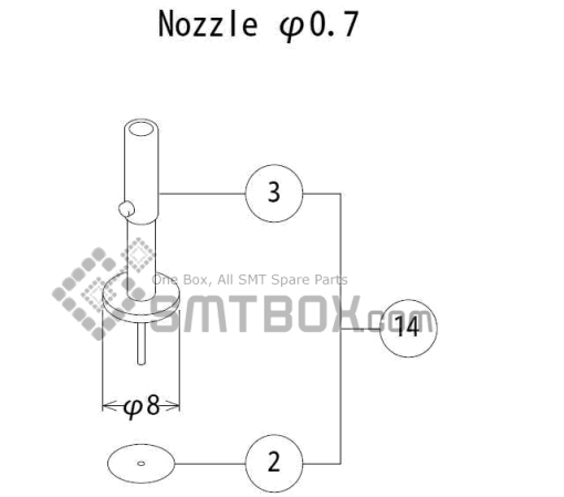 Fuji Qp 132E 07 Nozzle Part NO.ACGPN8538 Rating 0.7 Side A