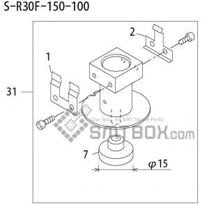 FUJI QP 242E 10 QP 242E(10JE) Nozzle Part No.ABHPN6836 Rating S R30F 150 100 side a