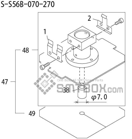 Fuji Qp 242E 10 Qp 242E(10JE) Nozzle Part NO.ABHPN8262 Rating S S56B 070 270 Side A