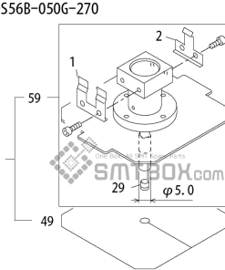 FUJI QP 242E 10 QP 242E(10JE) Nozzle Part No.ABHPN8302 Rating S S56B 050G 270 side a