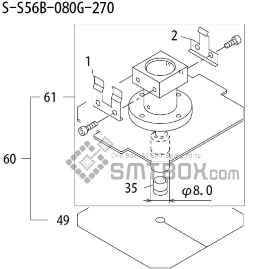 Fuji Qp 242E 10 Qp 242E(10JE) Nozzle Part NO.ABHPN8313 Rating S S56B 080G 270 Side A