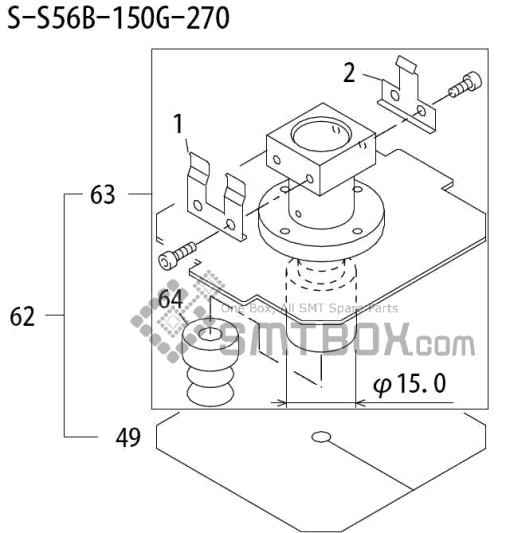 Fuji Qp 242E 10 Qp 242E(10JE) Nozzle Part NO.ABHPN8322 Rating S S56B 150G 270 Side A