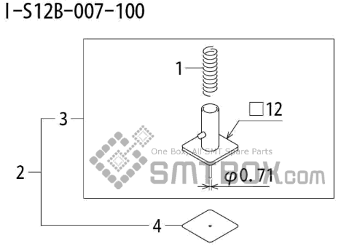 Fuji Qp 242E 10 Qp 242E(10JE) Nozzle Part NO.ABHPN8515 Rating I S12B 007 100 Side A