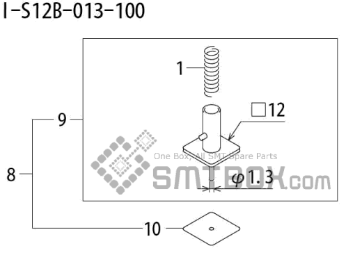 Fuji Qp 242E 10 Qp 242E(10JE) Nozzle Part NO.ABHPN8535 Rating I S12B 013 100 Side A