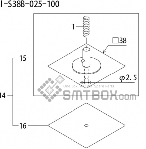 FUJI QP 242E 10 QP 242E(10JE) Nozzle Part No.ABHPN8555 Rating I S38B 025 100 side a