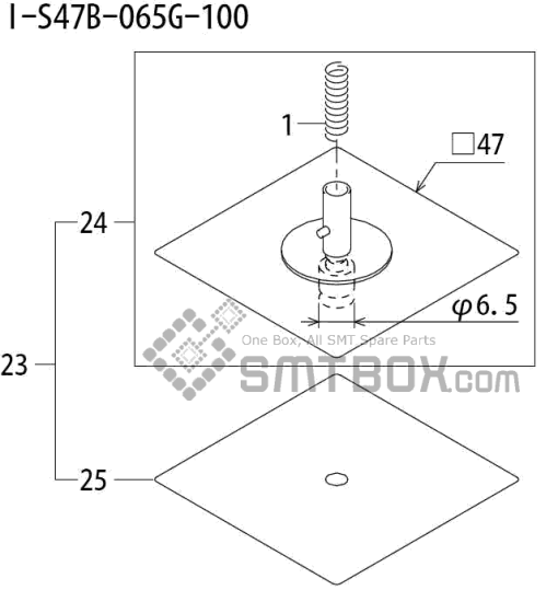 Fuji Qp 242E 10 Qp 242E(10JE) Nozzle Part NO.ABHPN8586 Rating I S47B 065G 100 Side A