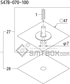 FUJI QP 242E 10 QP 242E(10JE) Nozzle Part No.ABHPN8595 Rating I S47B 070 100 side a
