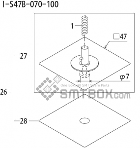FUJI QP 242E 10 QP 242E(10JE) Nozzle Part No.ABHPN8595 Rating I S47B 070 100 side a