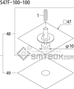 FUJI QP 242E 10 QP 242E(10JE) Nozzle Part No.ABHPN8664 Rating I S47F 100 100 side a