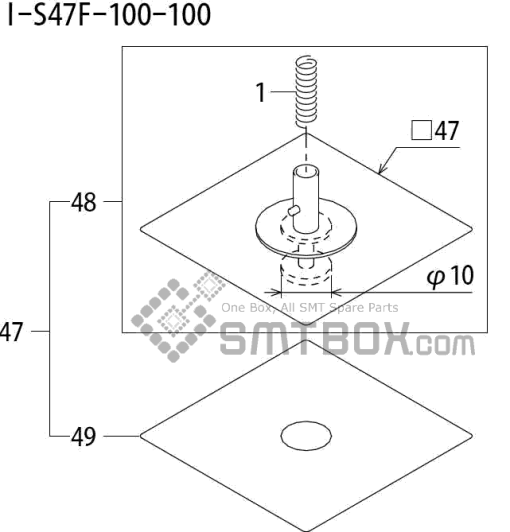 Fuji Qp 242E 10 Qp 242E(10JE) Nozzle Part NO.ABHPN8664 Rating I S47F 100 100 Side A