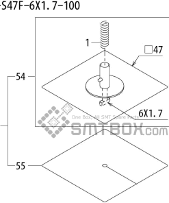 FUJI QP 242E 10 QP 242E(10JE) Nozzle Part No.ABHPN8681 Rating I S47F 6X1.7 100 side a