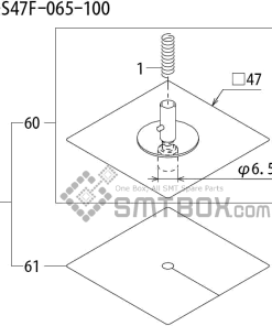 FUJI QP 242E 10 QP 242E(10JE) Nozzle Part No.ABHPN8701 Rating I S47F 065 100 side a