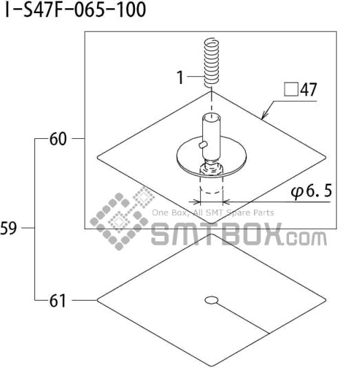 Fuji Qp 242E 10 Qp 242E(10JE) Nozzle Part NO.ABHPN8701 Rating I S47F 065 100 Side A