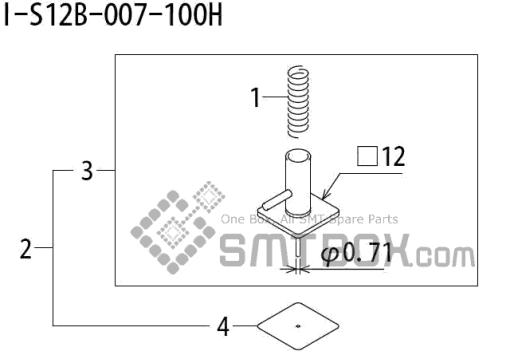 Fuji Qp 242E 10 Qp 242E(10JE) Nozzle Part NO.ABHPN8720 Rating I S12B 007 100H Side A