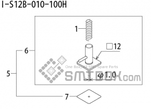 FUJI QP 242E 10 QP 242E(10JE) Nozzle Part No.ABHPN8730 Rating I S12B 010 100H side a