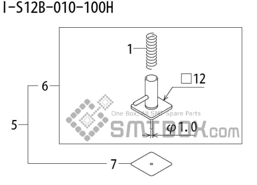 Fuji Qp 242E 10 Qp 242E(10JE) Nozzle Part NO.ABHPN8730 Rating I S12B 010 100H Side A