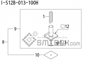 FUJI QP 242E 10 QP 242E(10JE) Nozzle Part No.ABHPN8740 Rating I S12B 013 100H side a