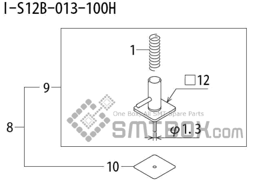 Fuji Qp 242E 10 Qp 242E(10JE) Nozzle Part NO.ABHPN8740 Rating I S12B 013 100H Side A
