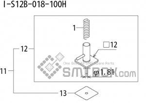 FUJI QP 242E 10 QP 242E(10JE) Nozzle Part No.ABHPN8750 Rating I S12B 018 100H side a