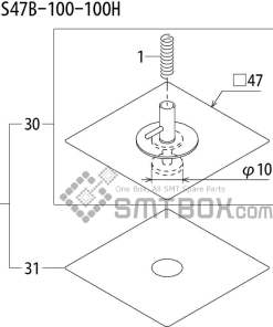 FUJI QP 242E 10 QP 242E(10JE) Nozzle Part No.ABHPN8810 Rating I S47B 100 100H side a