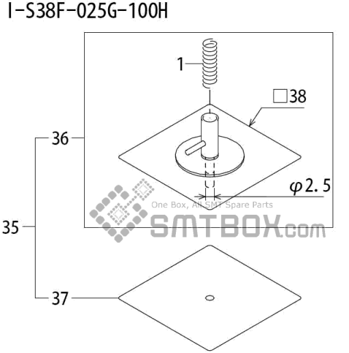 Fuji Qp 242E 10 Qp 242E(10JE) Nozzle Part NO.ABHPN8830 Rating I S38F 025G 100H Side A