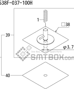 FUJI QP 242E 10 QP 242E(10JE) Nozzle Part No.ABHPN8840 Rating I S38F 037 100H side a