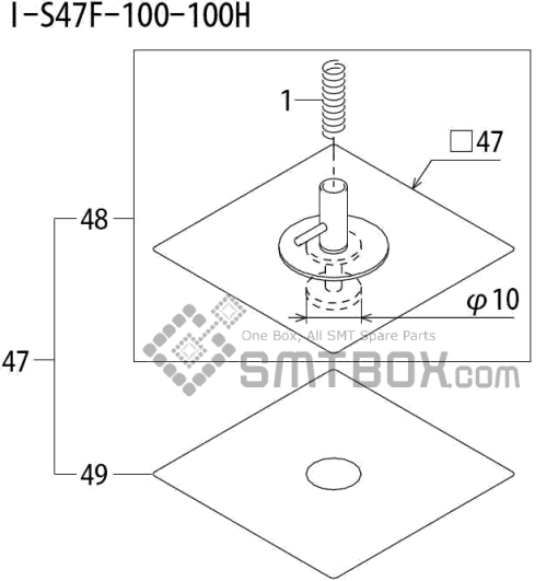 Fuji Qp 242E 10 Qp 242E(10JE) Nozzle Part NO.ABHPN8870 Rating I S47F 100 100H Side A