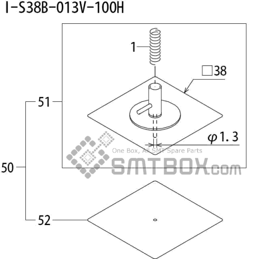 Fuji Qp 242E 10 Qp 242E(10JE) Nozzle Part NO.ABHPN8880 Rating I S38B 013V 100H Side A