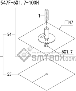 FUJI QP 242E 10 QP 242E(10JE) Nozzle Part No.ABHPN8890 Rating I S47F 6X1.7 100H side a
