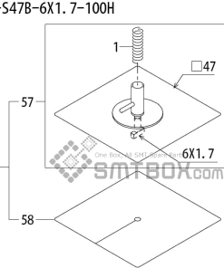 FUJI QP 242E 10 QP 242E(10JE) Nozzle Part No.ABHPN8900 Rating I S47B 6X1.7 100H side a